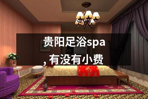 贵阳足浴spa, 有没有小费