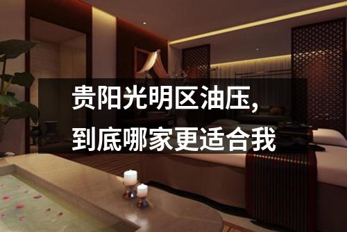 贵阳光明区油压,到底哪家更适合我