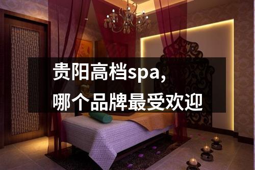 贵阳高档spa,哪个品牌最受欢迎
