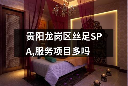 贵阳龙岗区丝足SPA,服务项目多吗