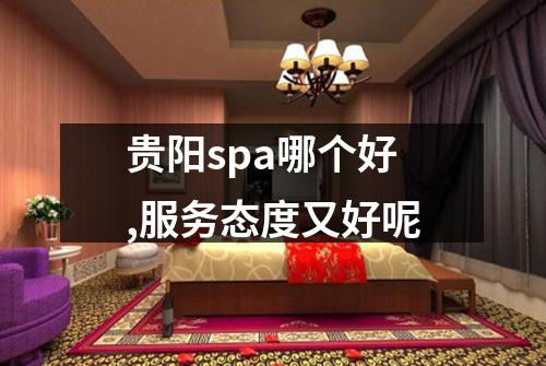 贵阳spa哪个好,服务态度又好呢